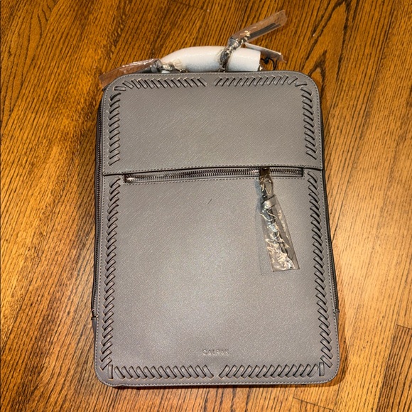 Calpak Kaya 15 inch Laptop Backpack in Charcoal Grey with Gunmetal Hardware - Picture 5 of 7